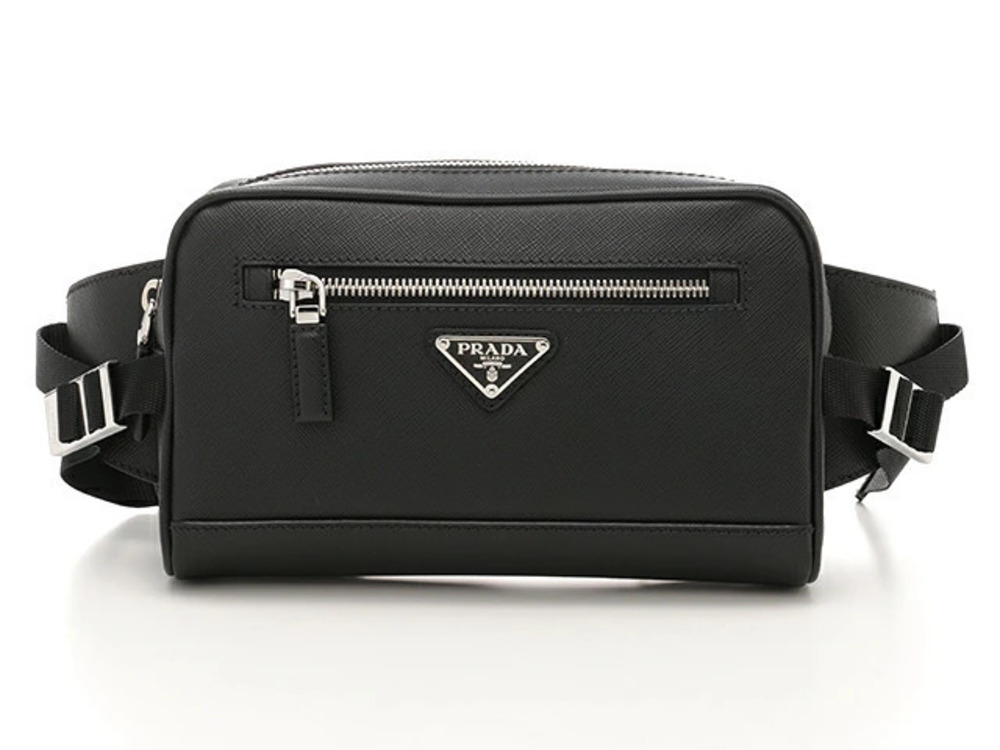 Prada Hobo Crossbody Bag Embossed Leather